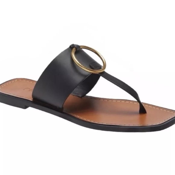 NEW Frame Women’s Sandals Leather Flip Flop Brown Size US 6 36 - Picture 5 of 8